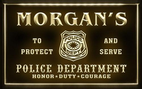 Name Personalized Custom Police Station Badge Logo
